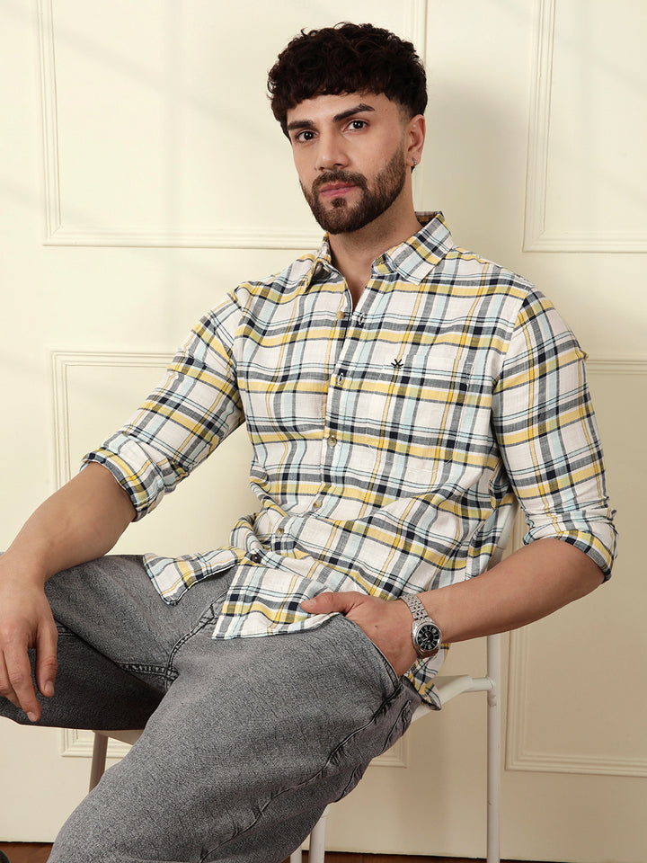 Classic Checked Summer Shirt | White