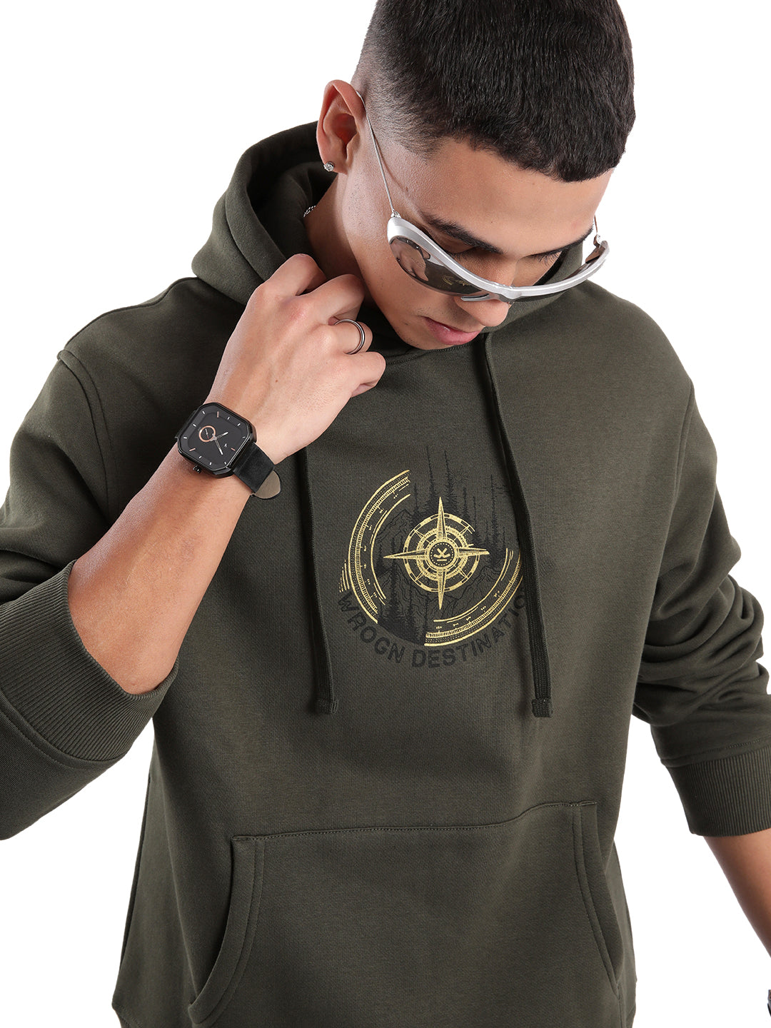 Wrogn Destination Olive Hoodie