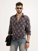 Regular Fit AOP Jacquard Shirt | Grey