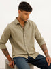 Solid Slim Fit Full Sleeve Shirt | Olive