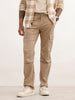 Solid Straight Fit Cargo Trouser | Khaki