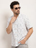 Comfort Fit AOP Half Sleeve Shirt | White