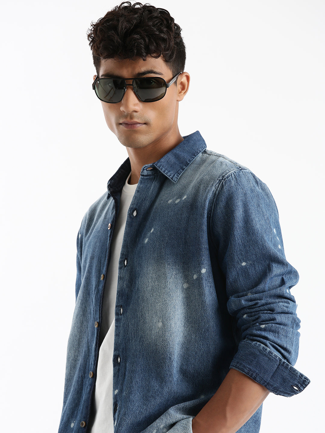 Dyed Denim Shirt