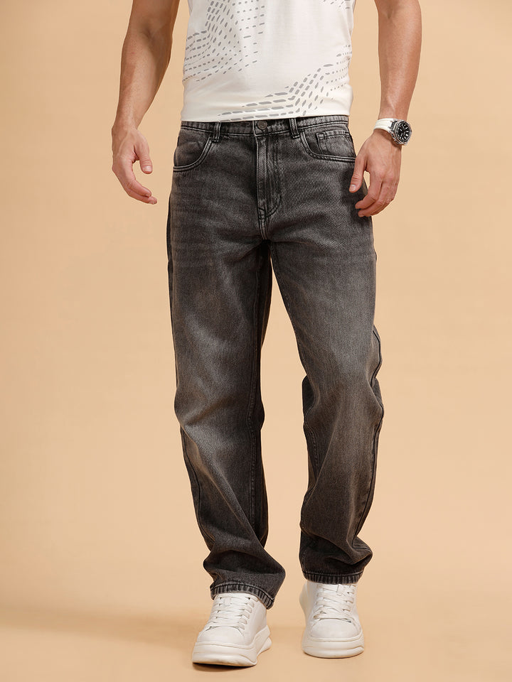 Heavy Fade Anti Fit Jeans | Grey