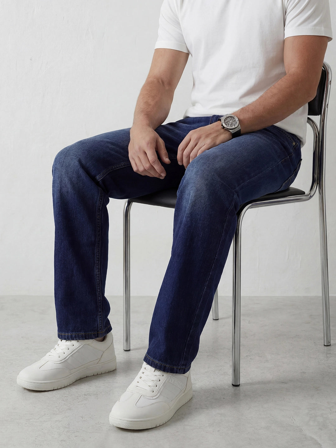Loose Fit Denim Jeans | Blue
