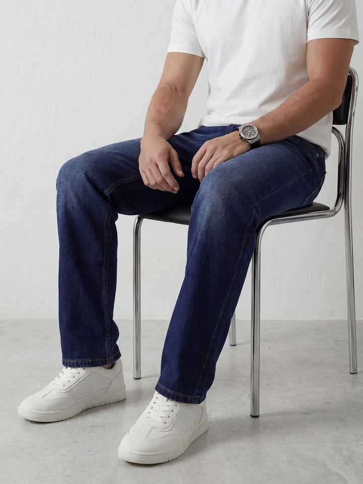 Loose Fit Denim Jeans | Blue
