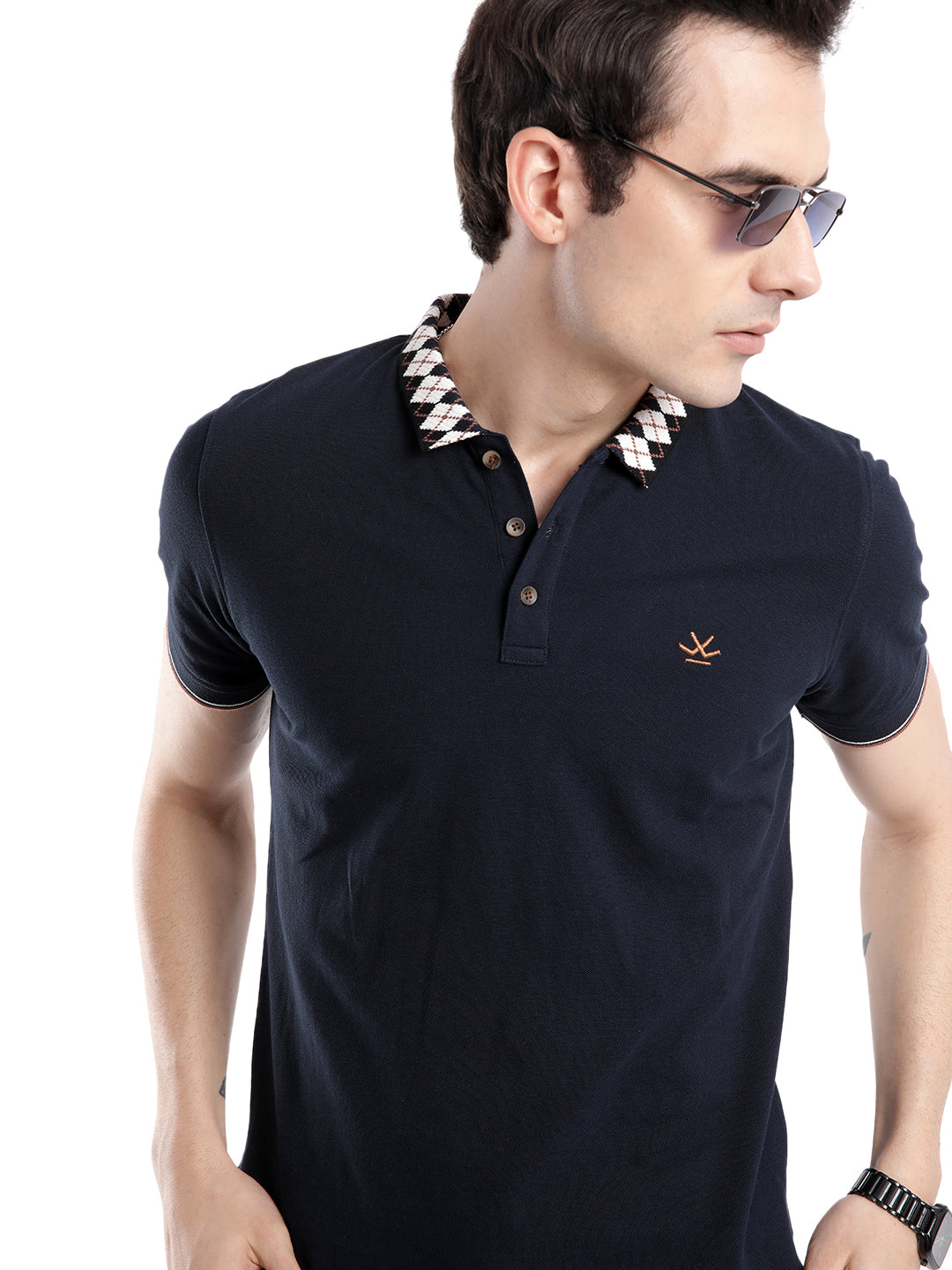 Abstract Collar Polo T-Shirt