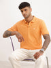 Solid Slim Fit Polo T-Shirt | Orange