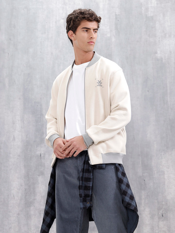 Men's Casual Zip-Up Jacket With Contrast Trim | Tapioca