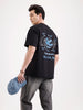 Classic Back Printed Oversized T-Shirt   |  Black