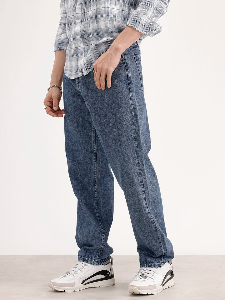 Loose Fit Denim Jeans | Blue