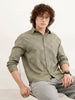 Comfort Fit Textured Shirt | Green