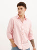 Solid Regular Fit Full Sleeve Shirt | Pink | WWSH9188F