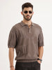 Oversized Flat Knit T-Shirt | Dark Green