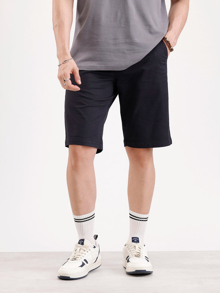 Classic Slim Fit Shorts   |  Black
