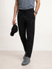 Solid Relaxed Fit Printed Jogger | Black