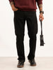 Solid Straight Fit Denim Jeans | Black
