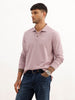 Slim Fit Full Sleeve Polo T-Shirt | Pink