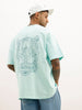 Oversized Back Printed T-Shirt | Light Green