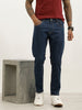 Solid Slim Crop Denim Jeans | Dark Blue