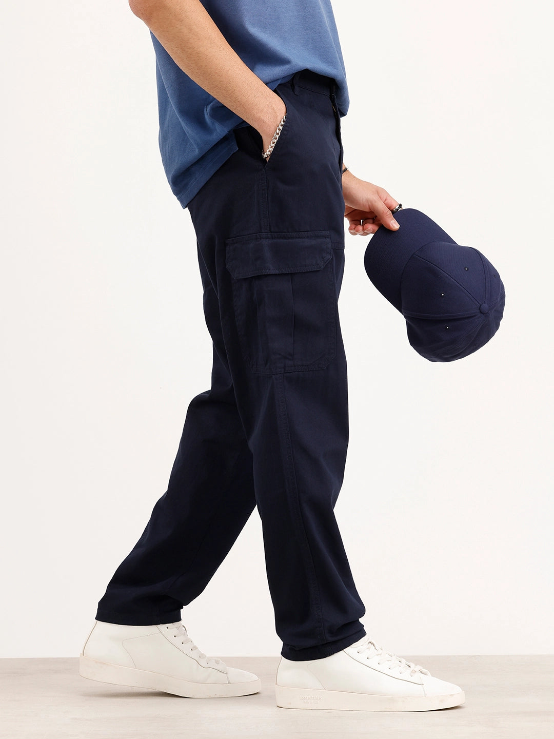 Anti Fit Cargo Trouser | Navy Blue