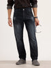 Relaxed Fit Faded Denim Jeans | Blue