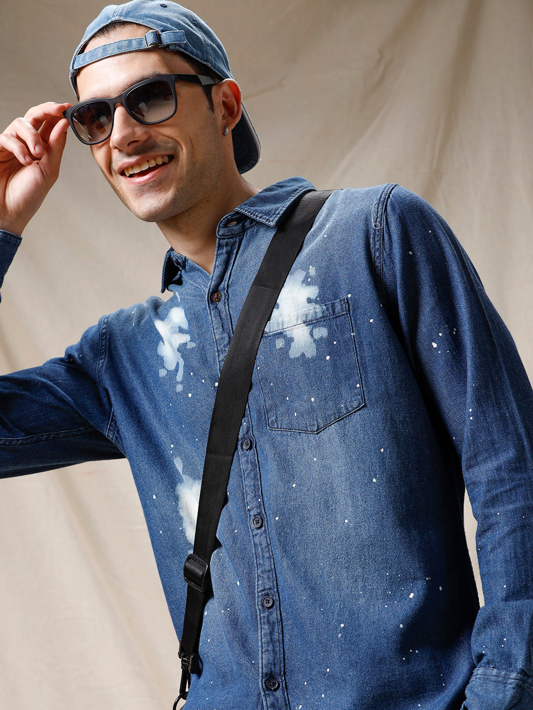 Abstract Splash Cotton Shirt