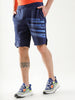 Printed Rise Active Blue Shorts