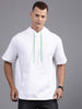 White Hooded Short Sleeve T-Shirt