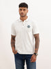 Slim Fit AOP Polo T-Shirt | Off White