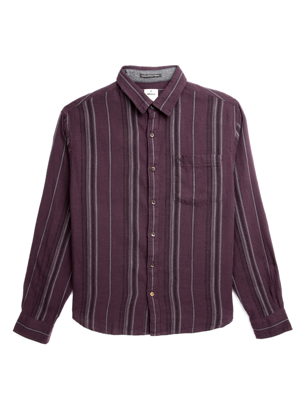 Elite Purple Full Sleeve Striped Shirt