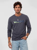 Classic Placement Printed Sweatshirt | Peach | WPSS7344S