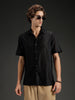 Wrogn Textured Button-Down Shirt | Black