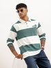 Comfort Fit Full Sleeve Striped Polo T-Shirt | Off White