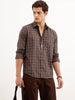 Regular Fit Checkered Shirt  | Brown