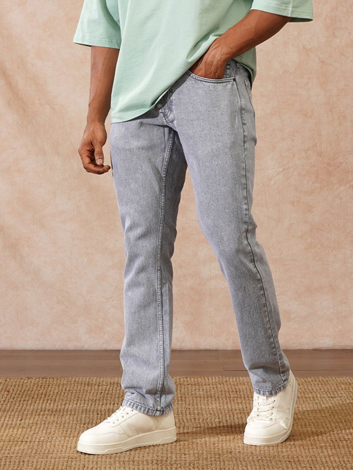 Heavy Fade Straight Fit Jeans | Grey