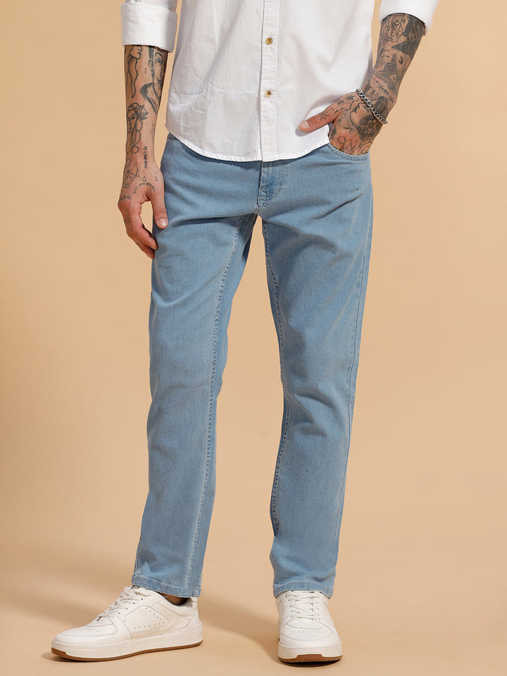 Faded Slim Fit Jeans | Light Blue