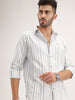 Classic Slim Fit Striped Shirt | Blue