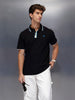 Signature Trim Detail Polo Shirt | Black