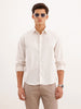 Comfort Fit Cut & Sew Checkered Shirt | Off White