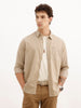 Solid Regular Fit Full Sleeve Shirt | Khaki