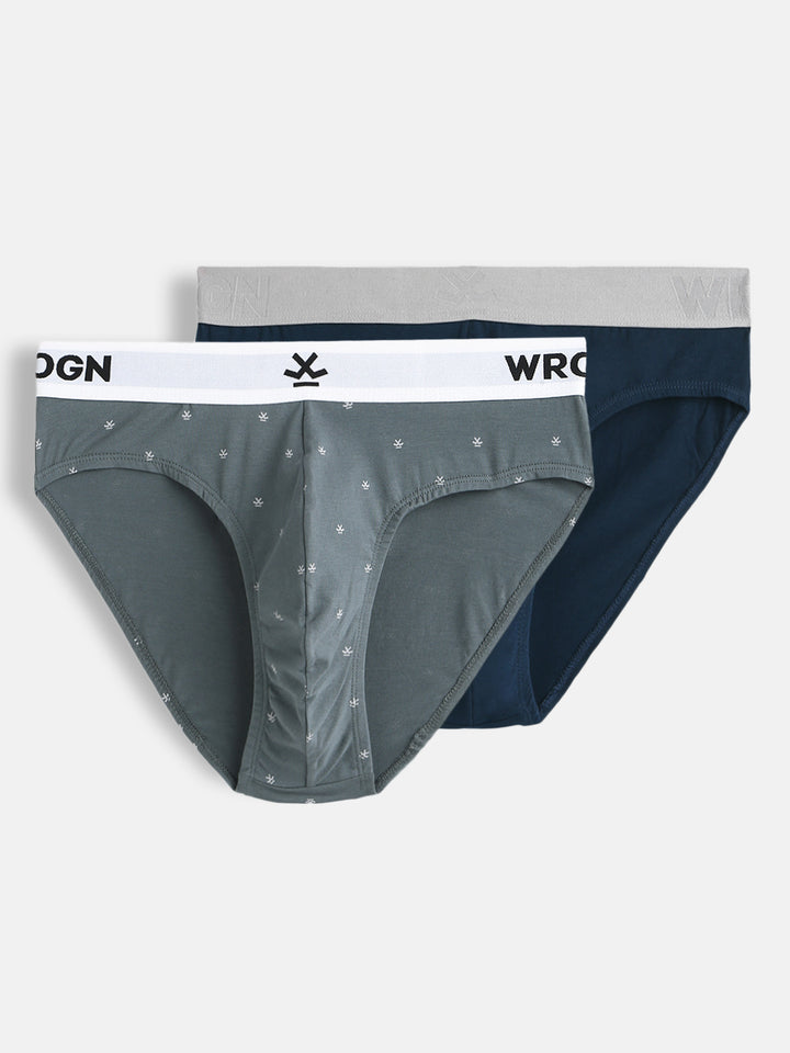 Pure Cotton Solid & Print Pack of 2 Briefs