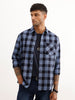 Regular Fit Full Sleeve Checkered Shirt | Blue