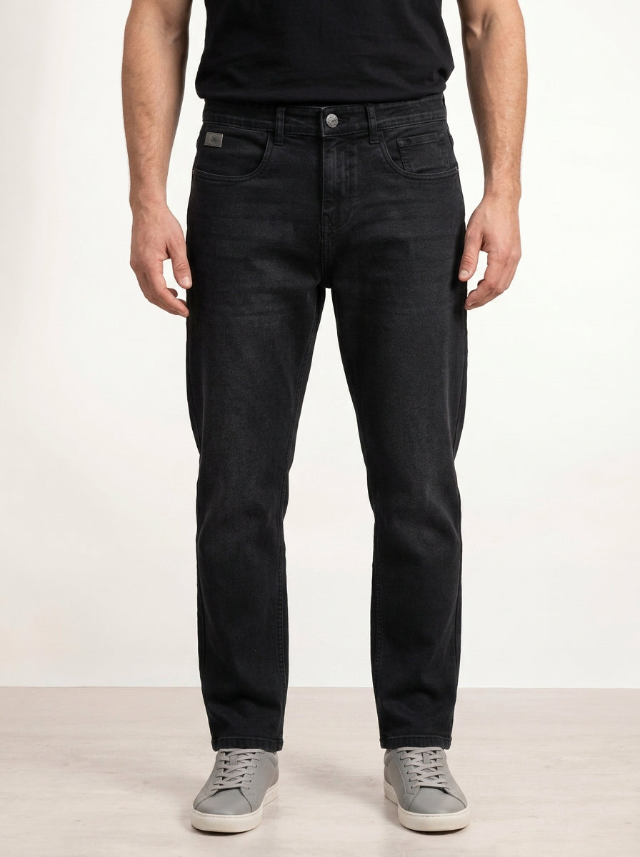 Classic Relaxed Fit Denim Jeans  | Black