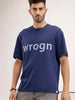 Oversized Placement Printed T-Shirt | Blue