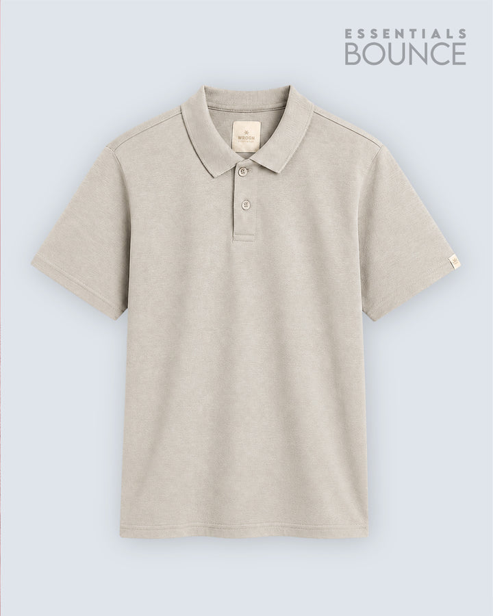 No Brainer Bounce Slim Fit Polo T-Shirt | Essential | Beige