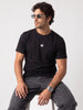 Regular Fit Placement Printed T-Shirt | Black