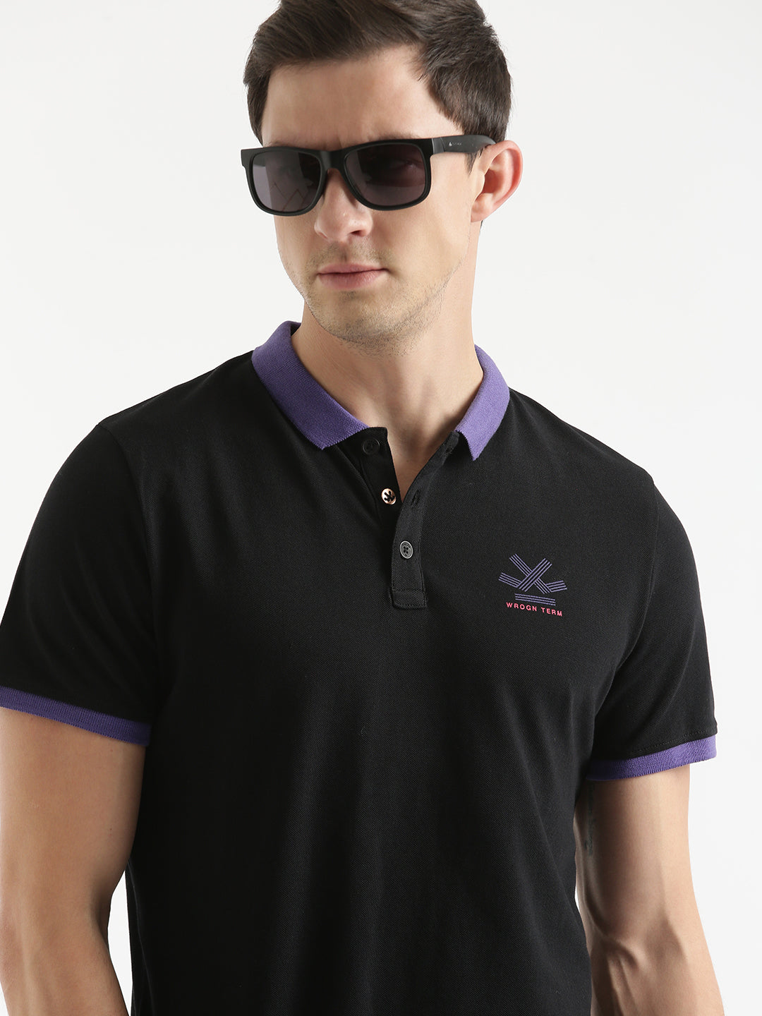 Classic Solid Black Polo T-Shirt