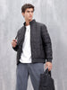 Casual Regular Fit Stand Collar Puffer Jacket | Black