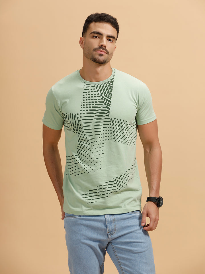 Solid Regular Fit T-Shirt | Light Green